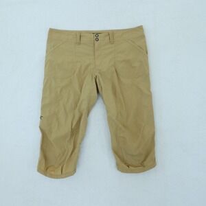 Arc'teryx Parapet Capri Pant Women's 12 Yellow Lightweight Nylon Hiking Climbing